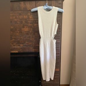 Guess light blue Sleeveless Cutout Midi Dress